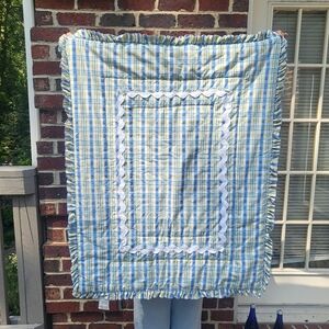 Vintage Eddie Bauer Baby Blanket Comforter Ruffles Crib Blanket